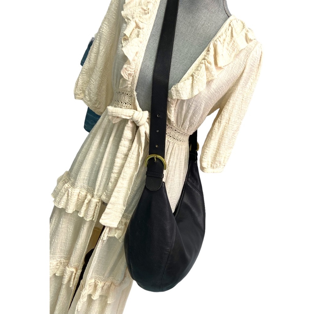 RARE Coach vintage authentic #4142 Wooster bag black leather gold buckle - Picture 3 of 14